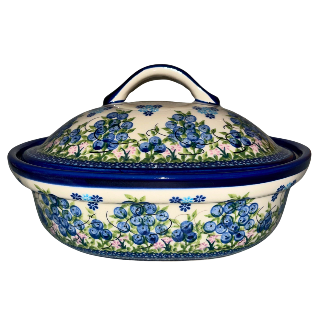 ○Blue dish○３１×２３○ALUMINIA・ Cop◇希少◇ kalich polish pottery unikat 37 oz pitcher k blueberries 288
